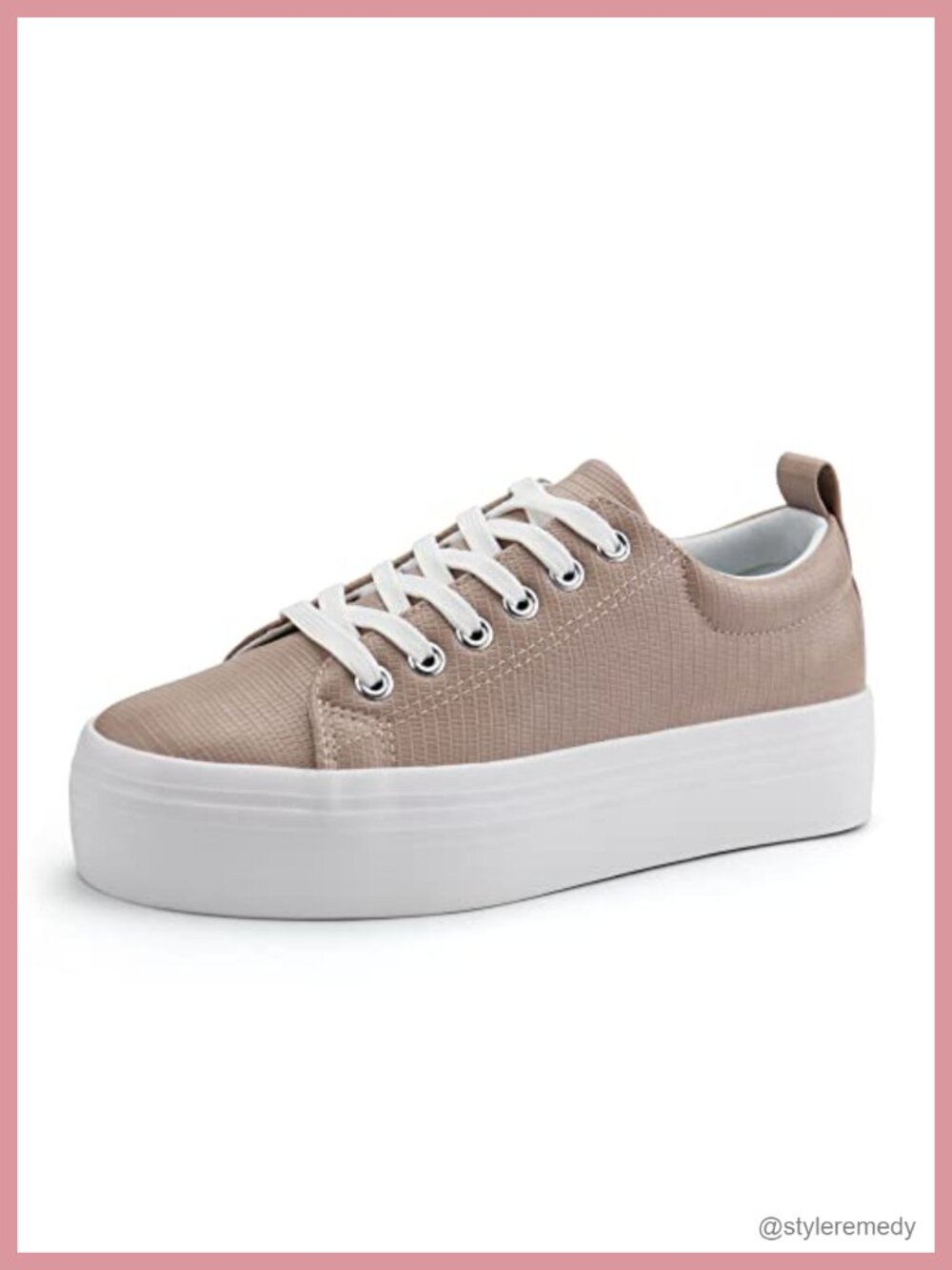 Lace Up Platform Sneakers Comfortable Casual Fashion Walking Shoes